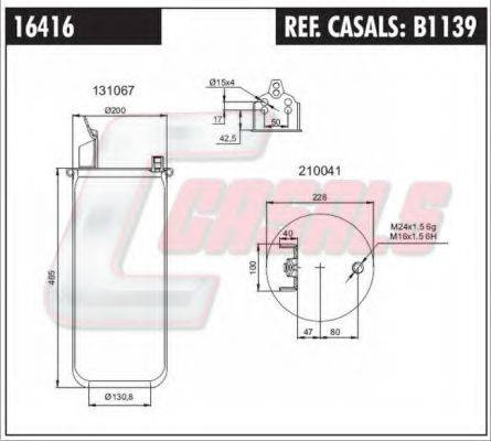 CASALS B1139 Кожух пневматичної ресори
