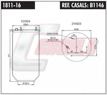 CASALS B1146 Кожух пневматичної ресори