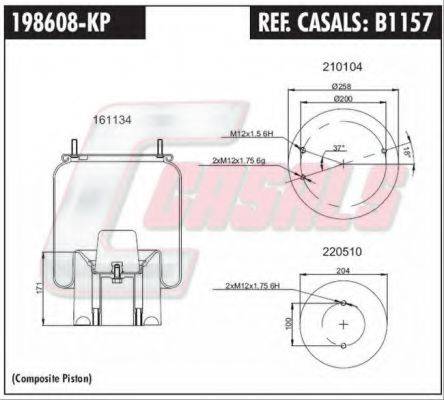 CASALS B1157 Кожух пневматичної ресори