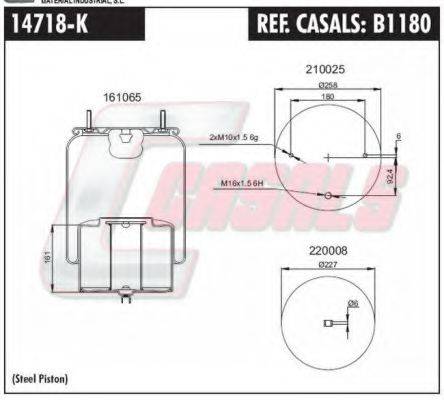 CASALS B1180 Кожух пневматичної ресори