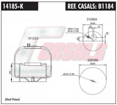 CASALS B1184 Кожух пневматичної ресори