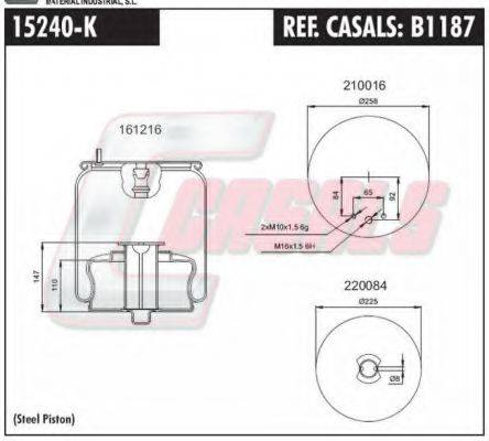 CASALS B1187 Кожух пневматичної ресори