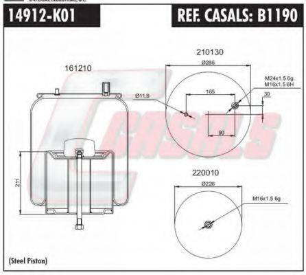 CASALS B1190 Кожух пневматичної ресори