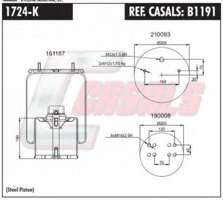 CASALS B1191 Кожух пневматичної ресори