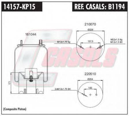 CASALS B1194 Кожух пневматичної ресори