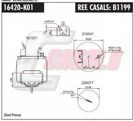 CASALS B1199 Кожух пневматичної ресори