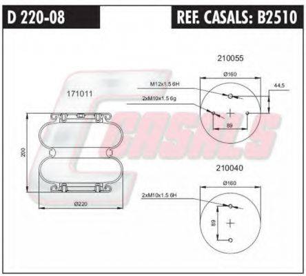 PIRELLI 86660 Кожух пневматичної ресори