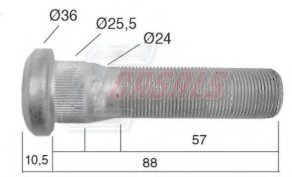 CASALS 21529 Болт кріплення колеса