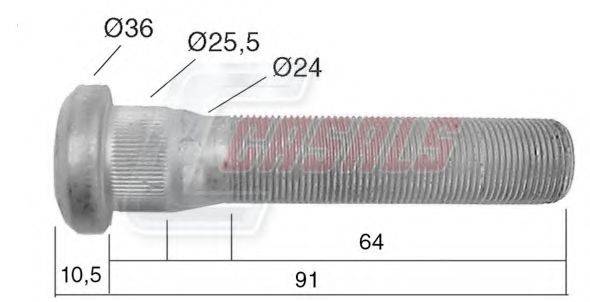 CASALS 21535 Болт кріплення колеса