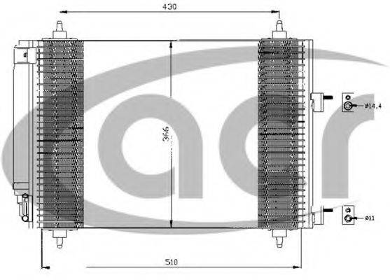AVA QUALITY COOLING PE5209 Конденсатор, кондиціонер