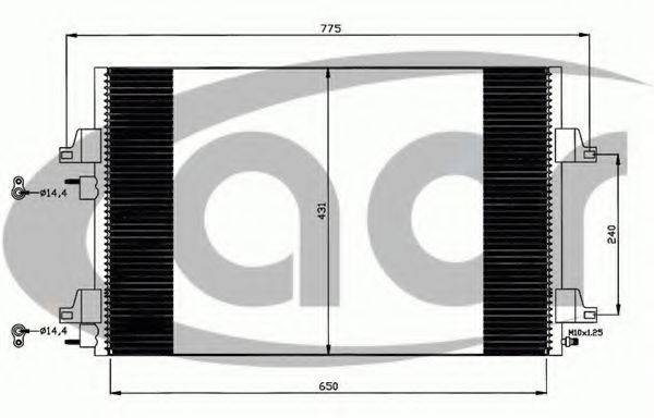 AVA QUALITY COOLING RT5297 Конденсатор, кондиціонер