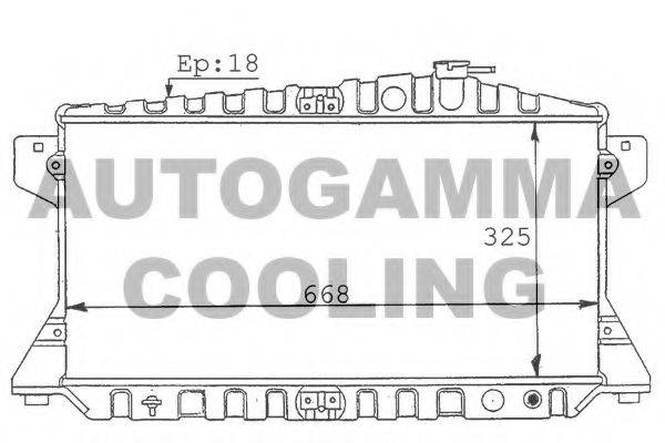 AUTOGAMMA 100430 Радіатор, охолодження двигуна