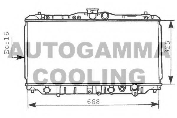AUTOGAMMA 100432 Радіатор, охолодження двигуна