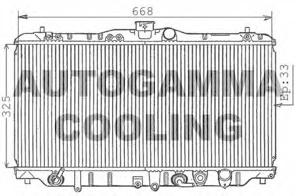 AUTOGAMMA 100433 Радіатор, охолодження двигуна