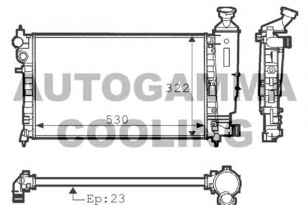 AUTOGAMMA 100738 Радіатор, охолодження двигуна