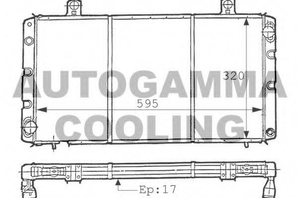 AUTOGAMMA 100933 Радіатор, охолодження двигуна