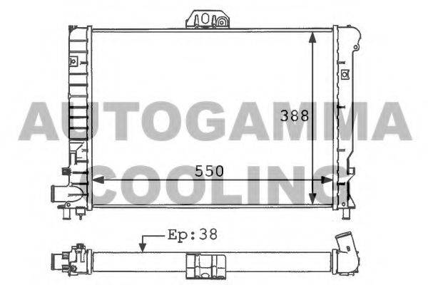 AUTOGAMMA 100944 Радіатор, охолодження двигуна