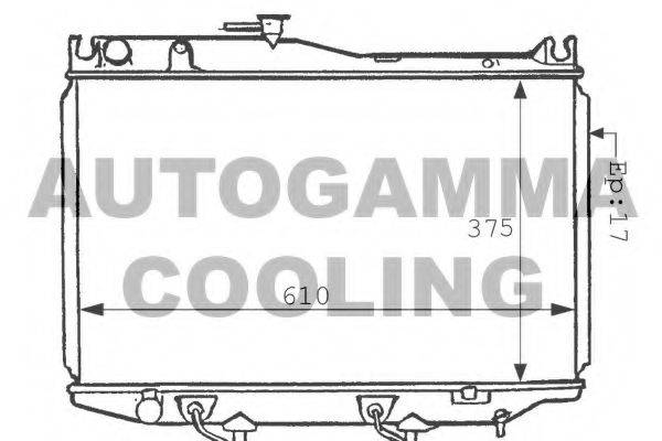 AUTOGAMMA 101004 Радіатор, охолодження двигуна