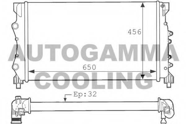 AUTOGAMMA 101243 Радіатор, охолодження двигуна