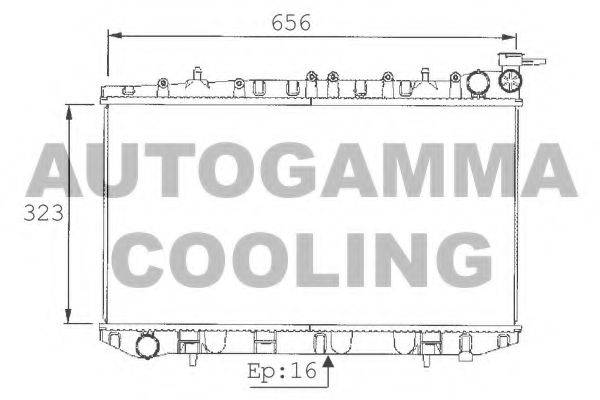 AUTOGAMMA 101387 Радіатор, охолодження двигуна