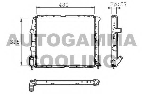 AUTOGAMMA 101421 Радіатор, охолодження двигуна