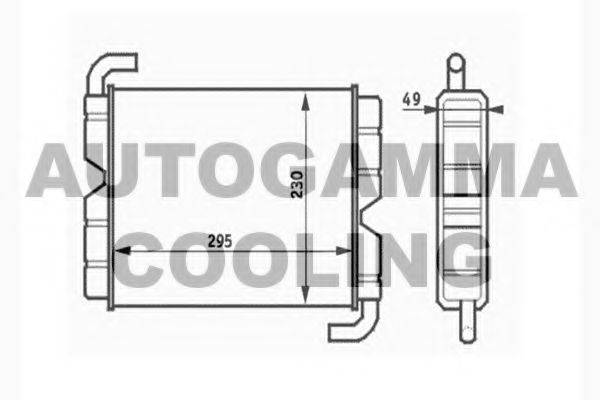 AUTOGAMMA 104345 Теплообмінник, опалення салону