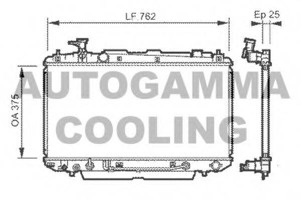 AUTOGAMMA 104567 Радіатор, охолодження двигуна