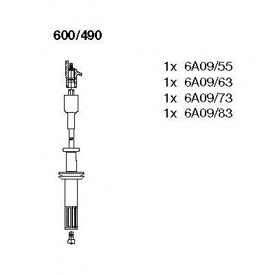 BREMI 600490 Комплект дротів запалювання