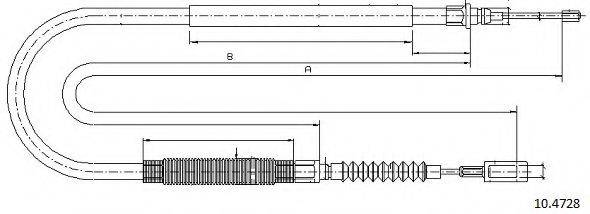 CABOR 104728 Трос, стоянкова гальмівна система