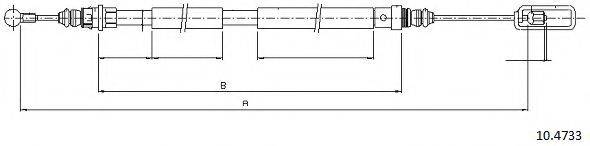 FIAT 4745Y7 Трос, стоянкова гальмівна система