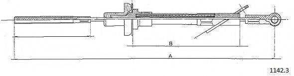 MALO 21740 Трос, управління зчепленням