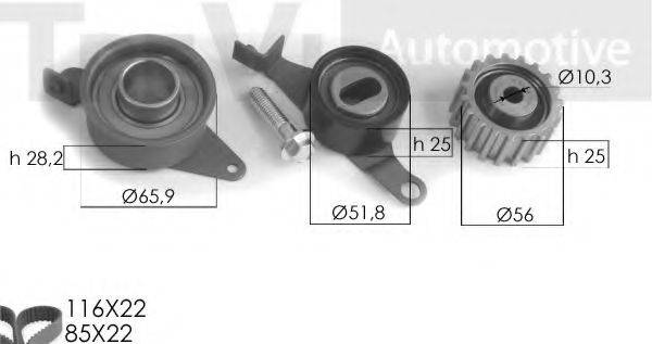 AUTOKIT 045010 Комплект ременя ГРМ