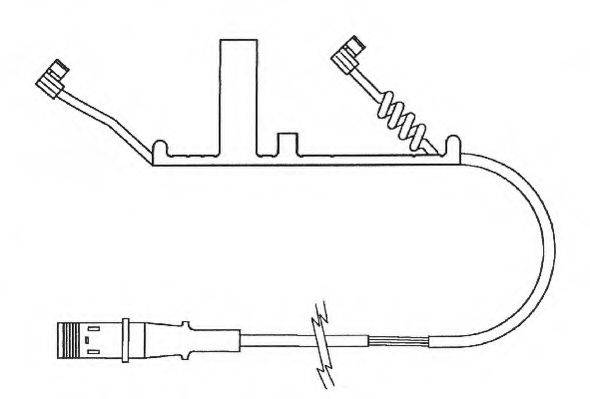 BENDIX 587021 Сигналізатор, знос гальмівних колодок