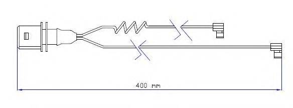 BENDIX 587026 Сигналізатор, знос гальмівних колодок