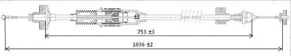 MGA 37757 Трос, управління зчепленням