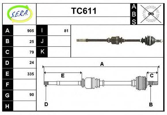 SERA TC611 Приводний вал