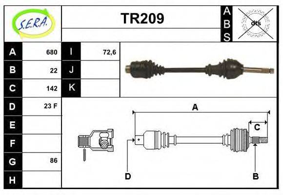 SERA TR209 Приводний вал