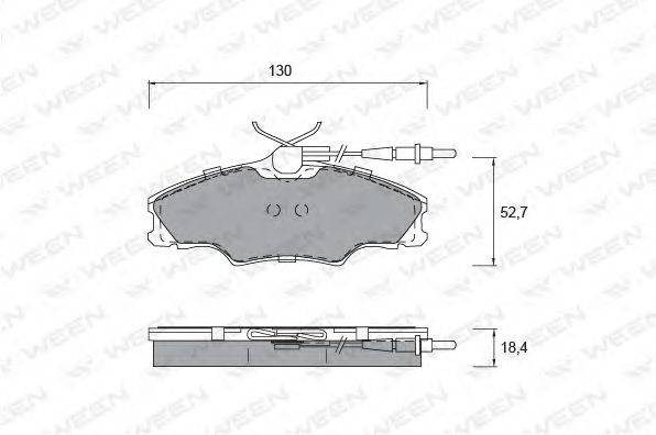 WEEN 21724 Комплект гальмівних колодок, дискове гальмо