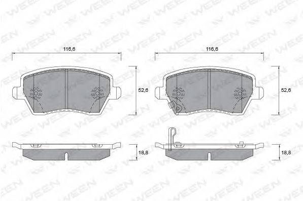 WEEN 24403 Комплект гальмівних колодок, дискове гальмо