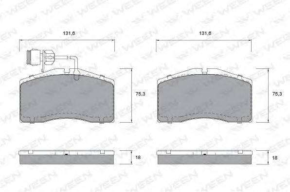 WEEN 23439 Комплект гальмівних колодок, дискове гальмо