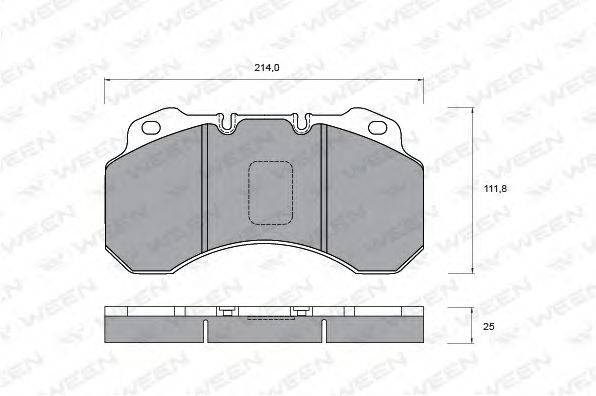 WEEN 29099 Комплект гальмівних колодок, дискове гальмо