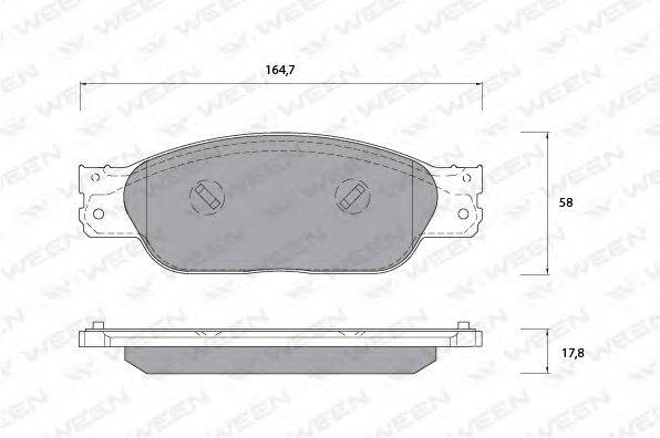 WEEN 23470 Комплект гальмівних колодок, дискове гальмо
