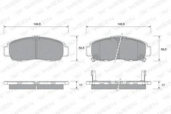 WEEN 23729 Комплект гальмівних колодок, дискове гальмо