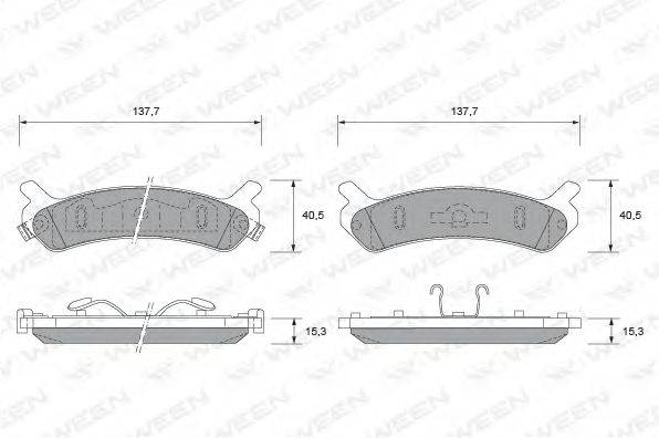 WEEN 21772 Комплект гальмівних колодок, дискове гальмо