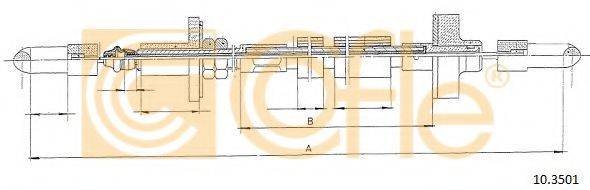 COFLE 103501 Трос, управління зчепленням