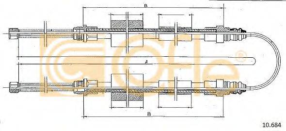 COFLE 10684 Трос, стоянкова гальмівна система
