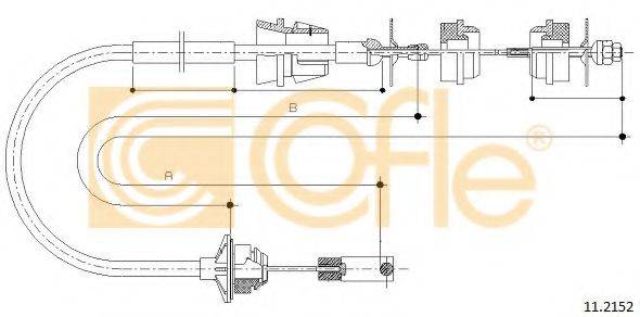 COFLE 112152 Трос, управління зчепленням