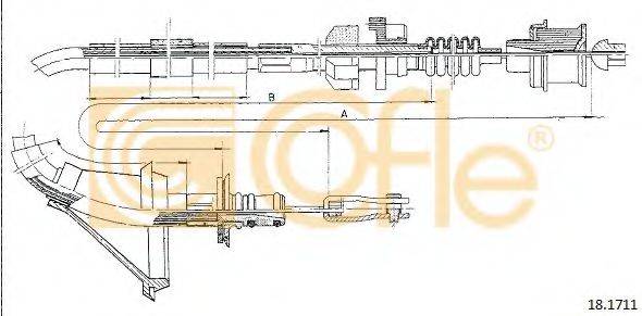 COFLE 181711 Трос, управління зчепленням