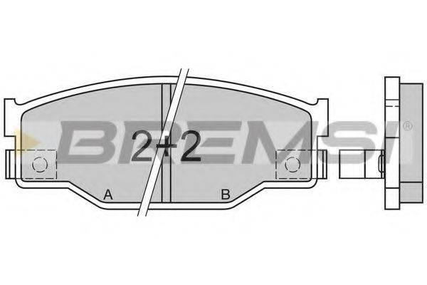 BREMSI 21113 Комплект гальмівних колодок, дискове гальмо