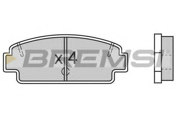 BREMSI 20722 Комплект гальмівних колодок, дискове гальмо